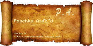Paschka Atád névjegykártya